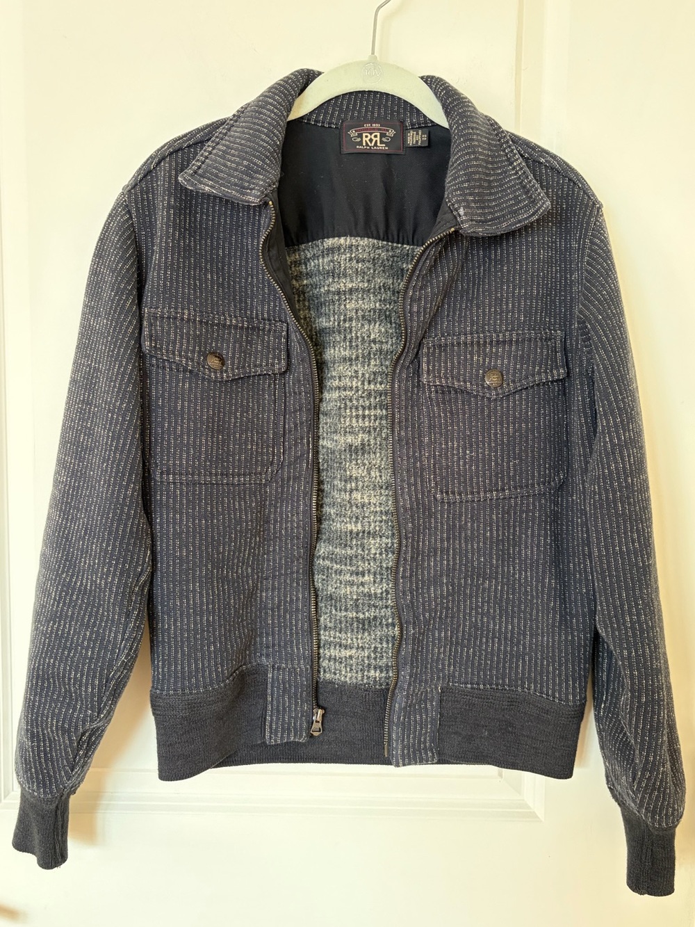 Ralph Lauren RRL Jacquard Fleece Sweater Jacket - Browns Beach XS - Picture 4 of 16